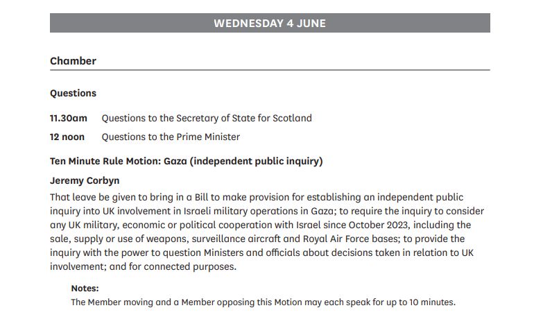 Text of a Ten-Minute-Rule Bill calling for an inquiry.