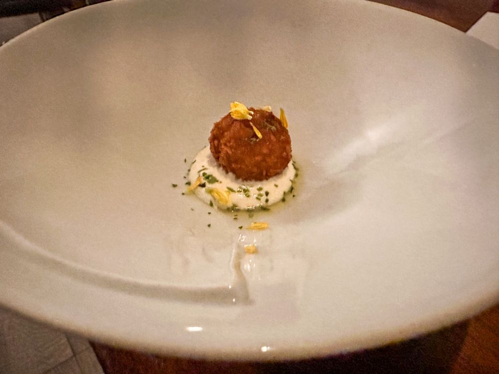 Cod and potato arancini