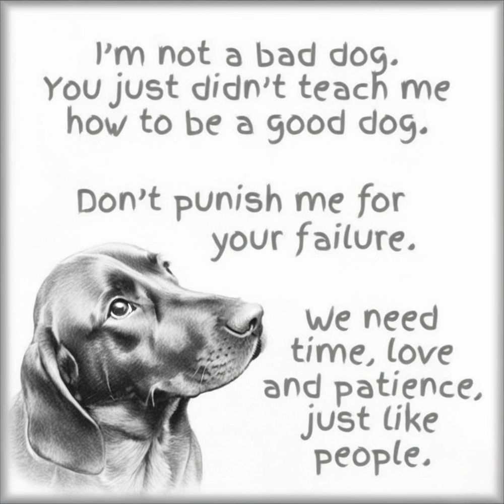Dogs aren’t bad, you need to teach them.