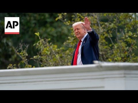 'More ways to spend my money': Trump appears on the White House roof
