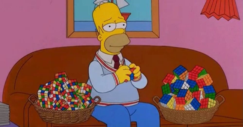 Rubik'S Cubes - The Simpsons GIF