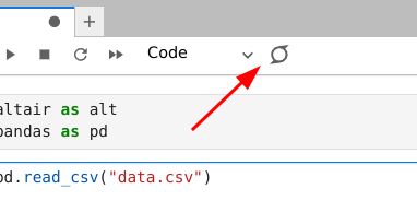 screenshot of how the button looks in a Jupyter Notebook
