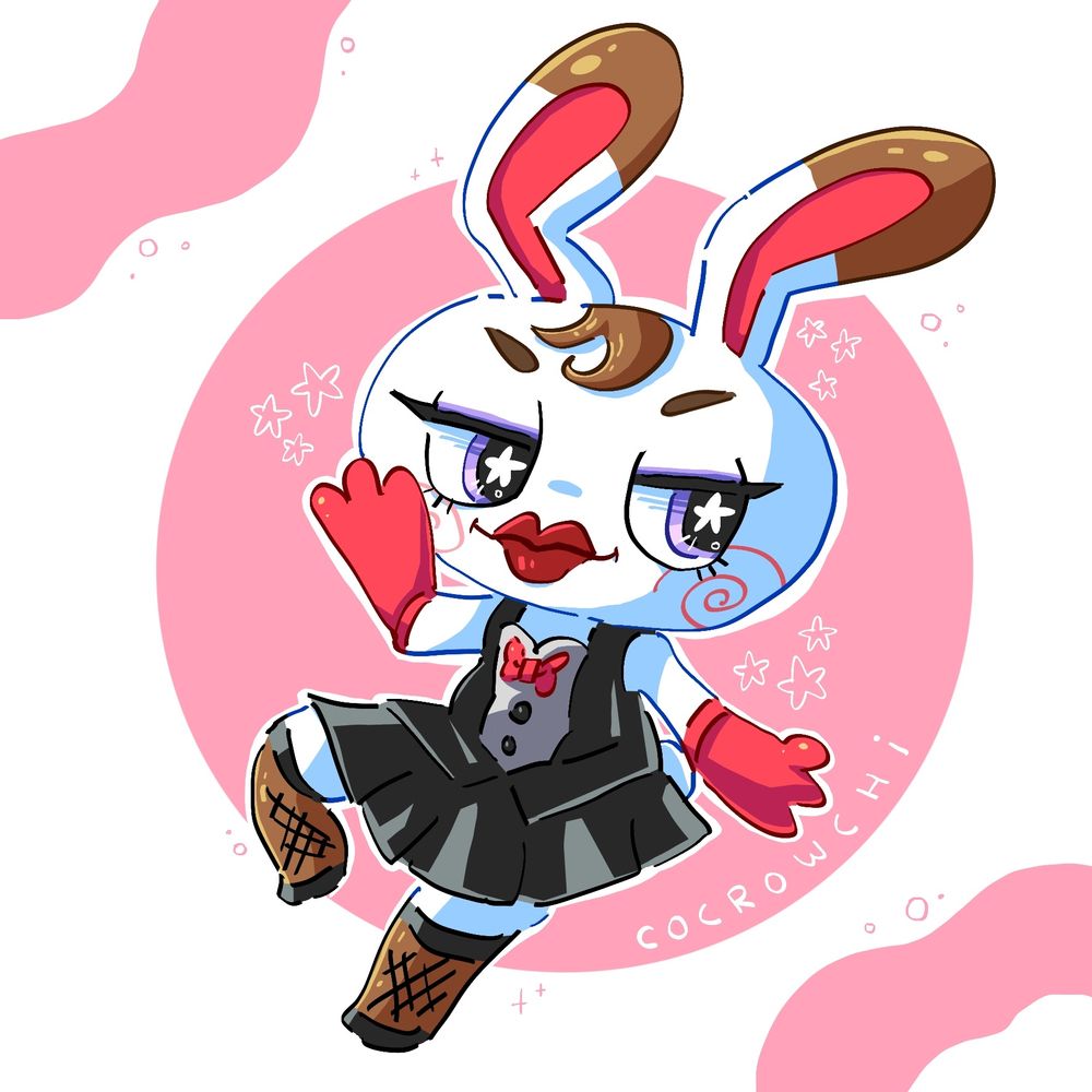 Ilustración de Tiffany , vecina de Animal Crossing 