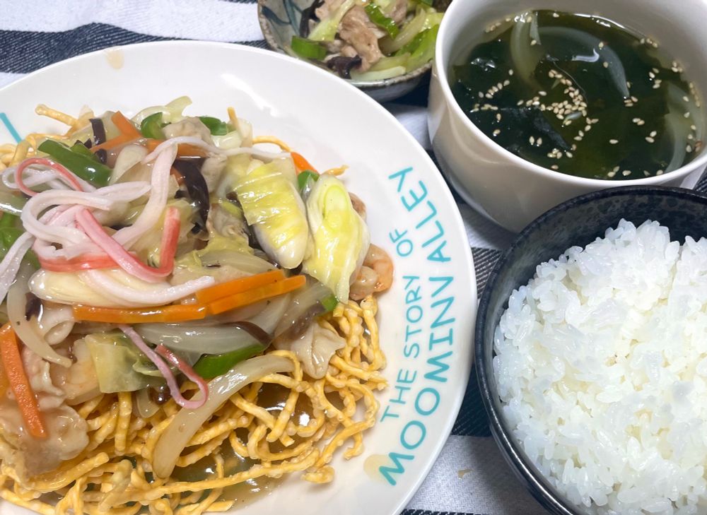 太い麺の皿うどん