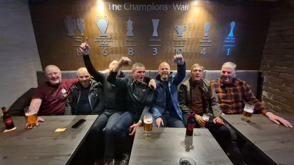 Reds bar in Liverpool City centre after the match with the lads.