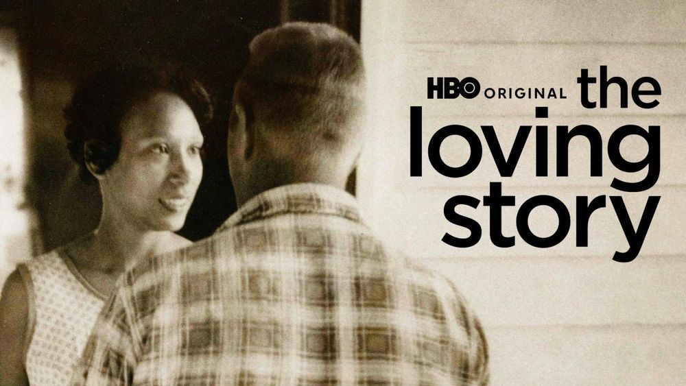 The Loving Story, showing a Black woman and a white man facing each other.