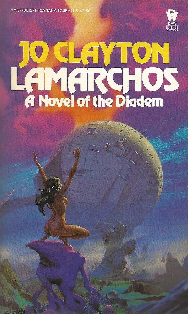 Book cover for LAMARCHOS by Jo Clayton, published by DAW Books