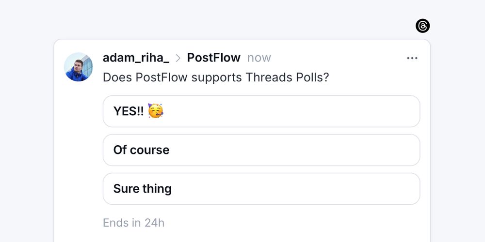 PostFlow posting Threads poll