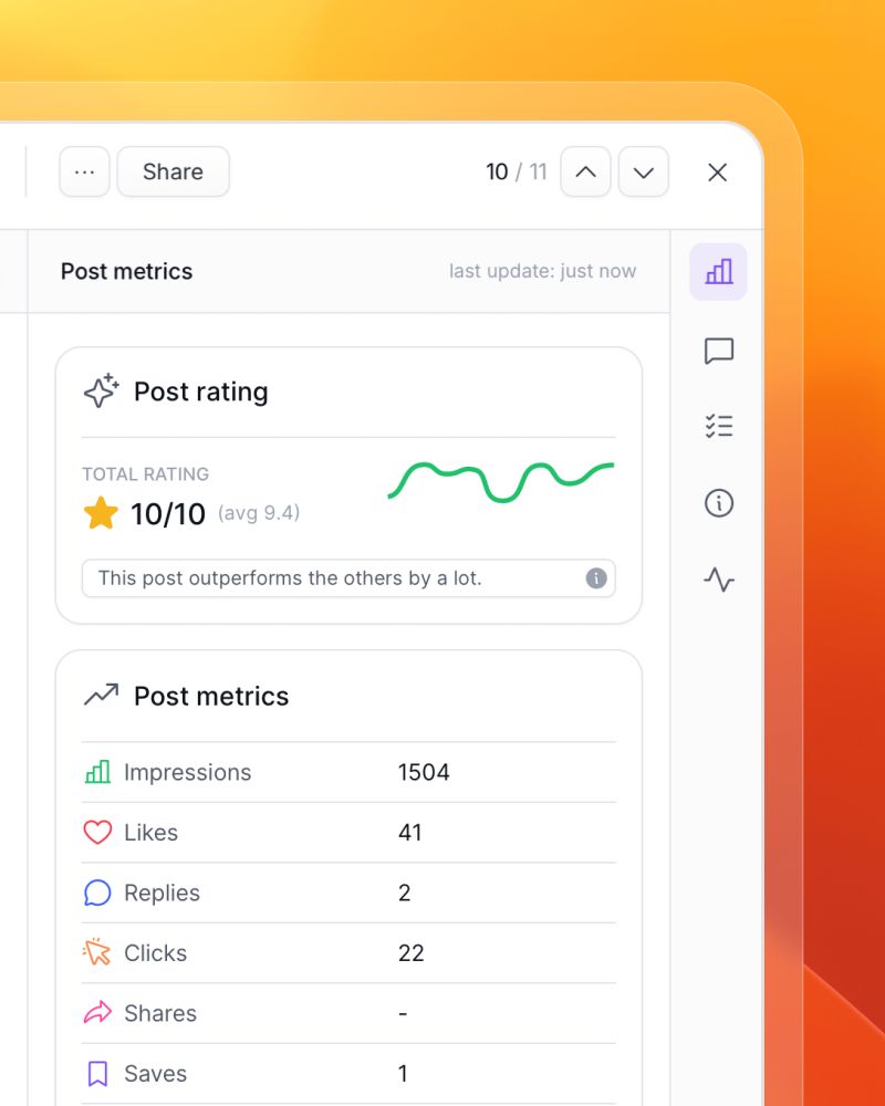 PostFlow post rating widget