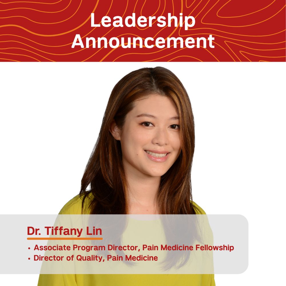 Leadership announcement with Dr. Tiffany Lin's headshot.