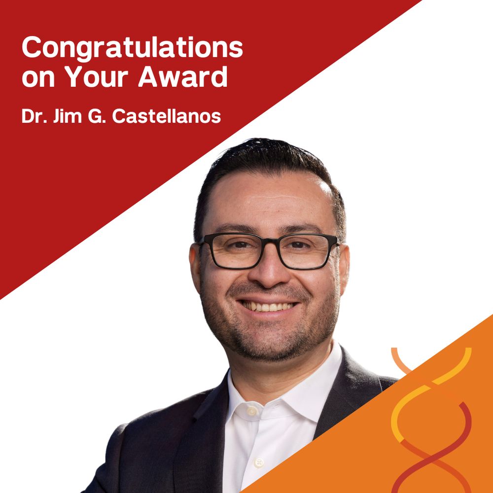 Photo of Dr. Jim G. Castellanos. Text says "Congratulations on Your Award Dr. Jim G. Castellanos".