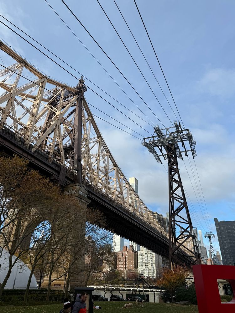 A view of the Tramway and Queensboro Bridge from Roosevelt Island