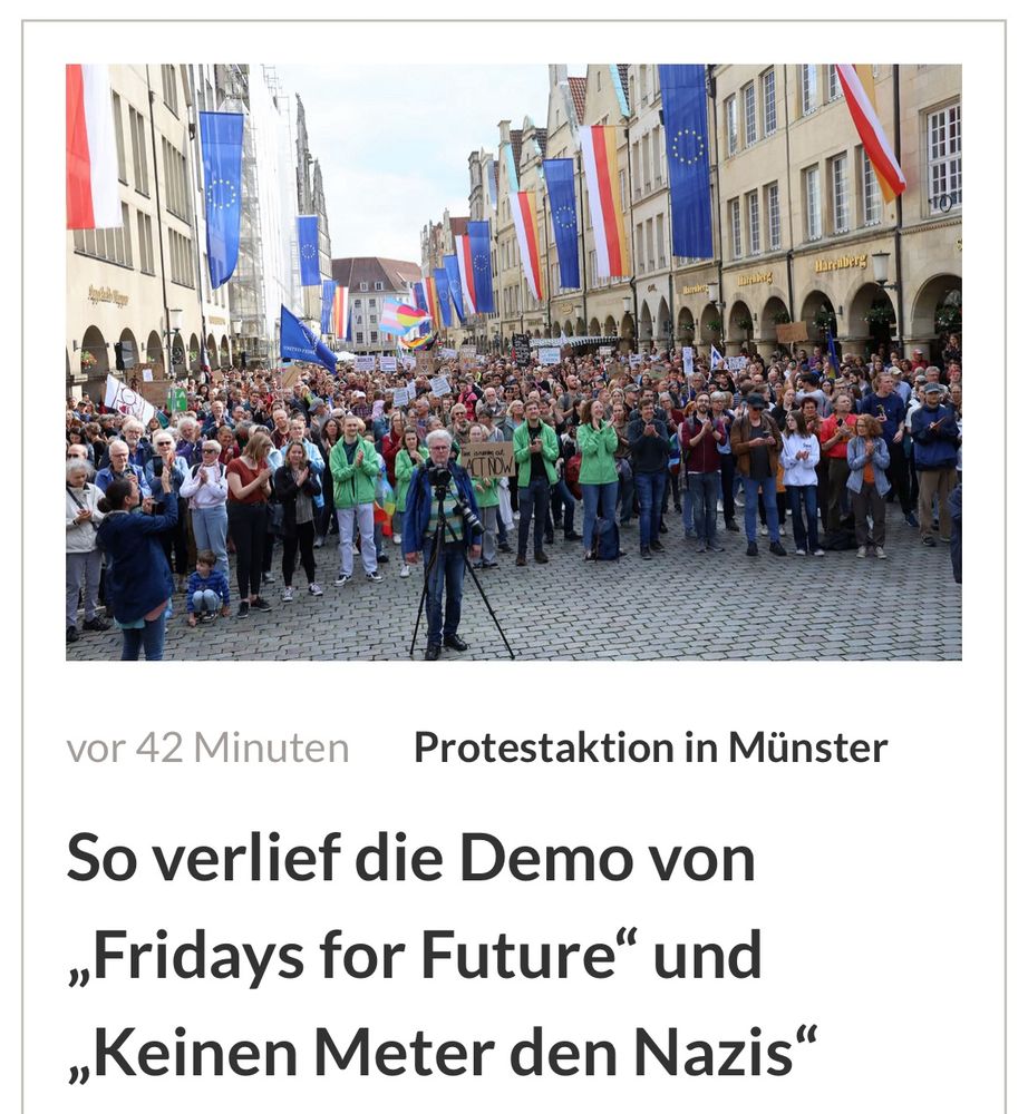 WN.de Foto der Demo von „Friday for Future“ und „Keinen Meter den Nazis“