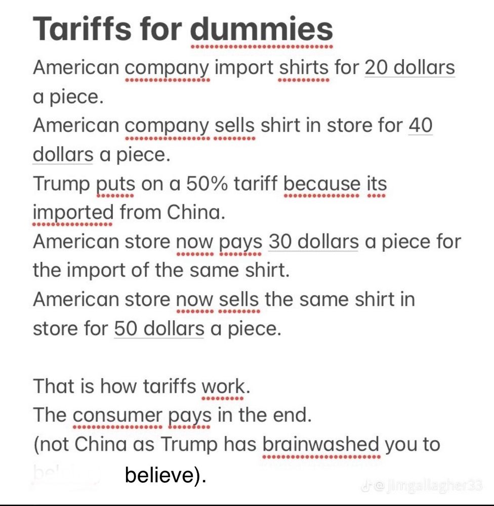 Explanation of how tariffs work.