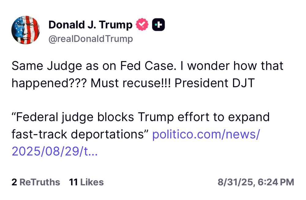 Trump: Same Judge as on Fed Case. I wonder how that happened??? Must recuse!!! President DJT 