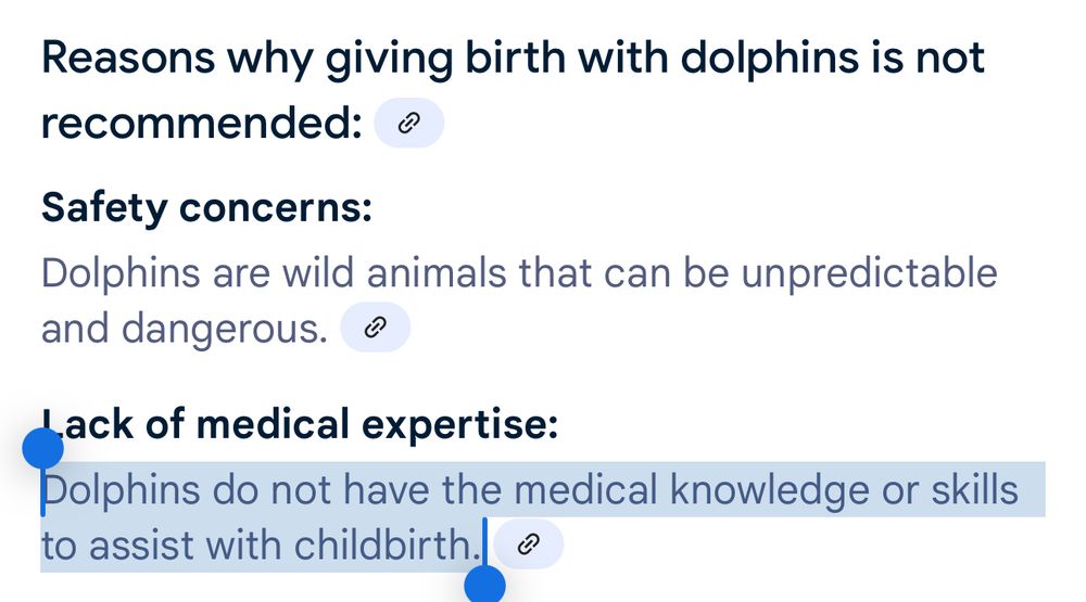 Reasons why giving birth with dolphins is not recommended:
Safety concerns:
Dolphins are wild animals that can be unpredictable and dangerous.
Lack of medical expertise:
Dolphins do not have the medical knowledge or skills to assist with childbirth. 