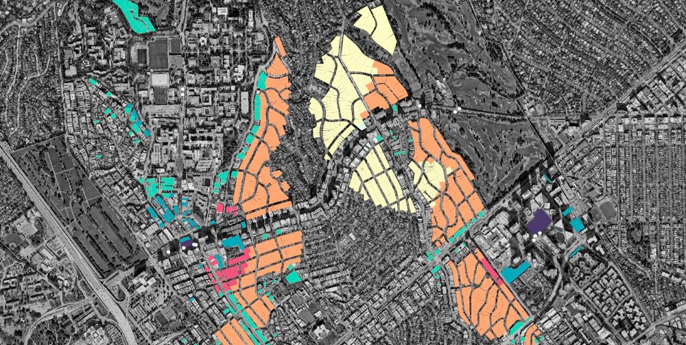 Map of Sb 79 upzoning in the City of Los Angeles near UCLA