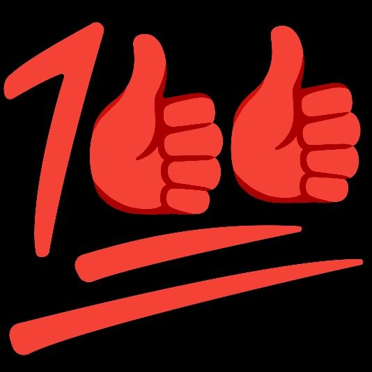 100% in red. The zeros are thumbs up 