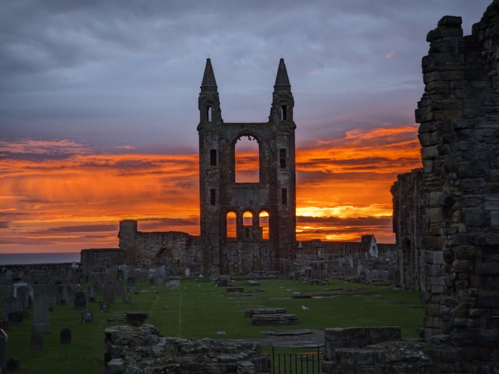 St Andrews cathedral at sunrise