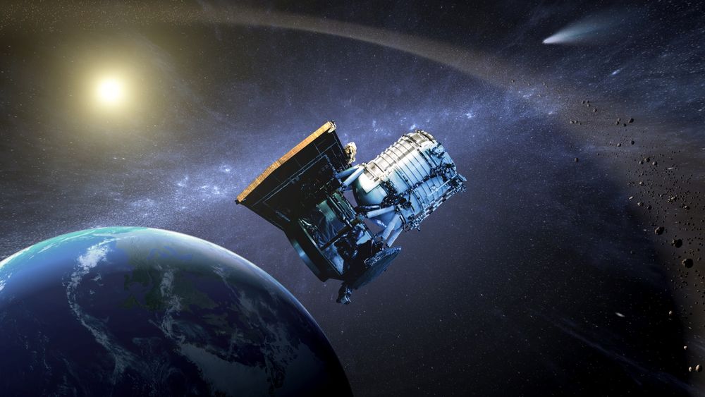 Artist's impression of the WISE spacecraft in orbit.

Credit: NASA/JPL-Caltech