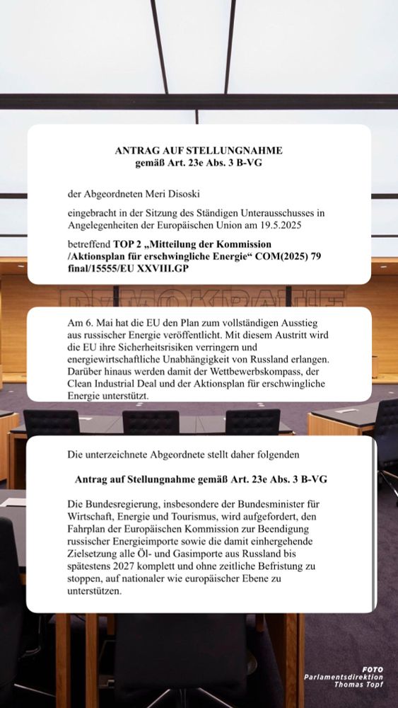 Antrag zu Importstopp von russischem Öl und Gas