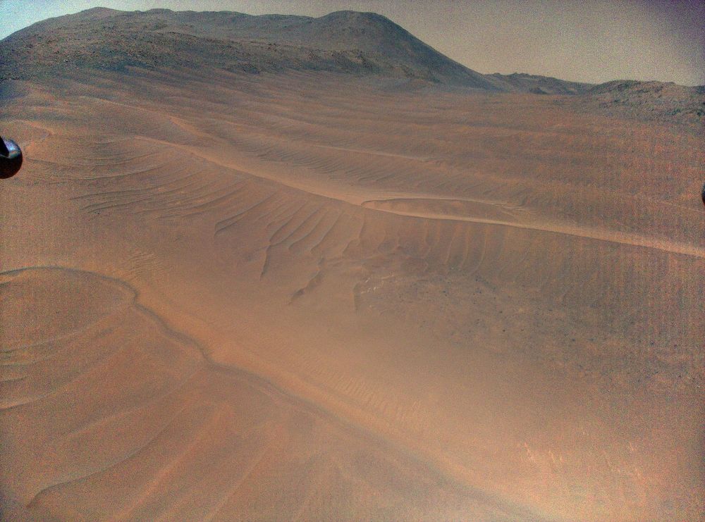 NASA’s Ingenuity Mars Helicopter captured this view of sand ripples during its 70th flight, on Dec. 22, 2023. 
CREDIT: NASA/JPL-Caltech
