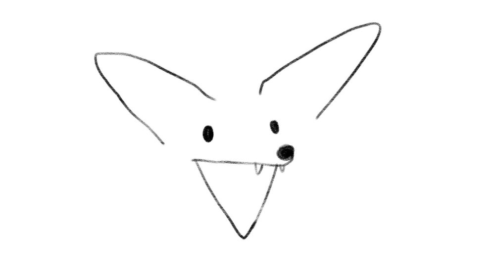 A coyote “sketch” in the loosest meaning of the word. 