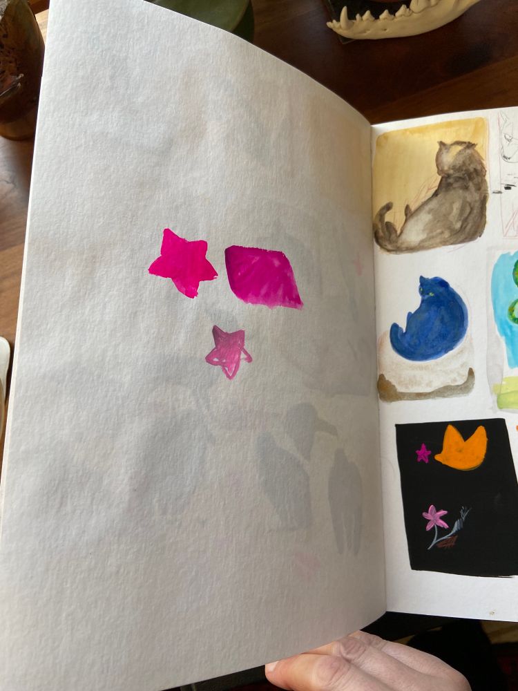 The back of watercolored beta series paper.