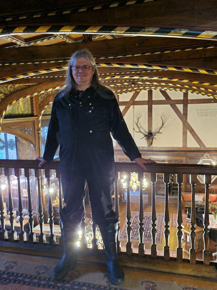 Me standing on the great hall gallery.