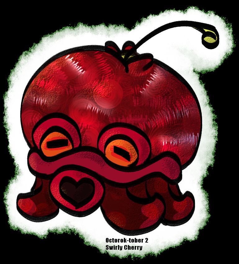 a red octorok based on a cherry