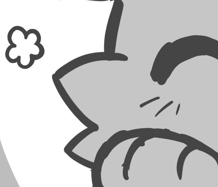 A rough lineart sketch with more triangular-shaped edges