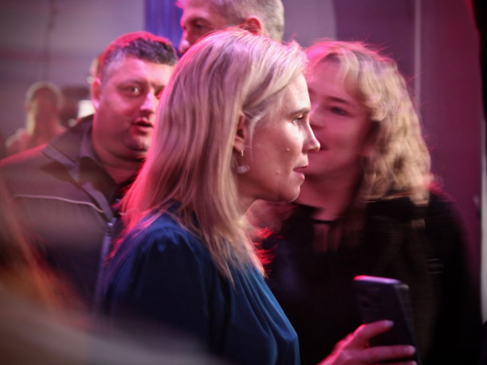 Kristie Johnston learns of her re-election