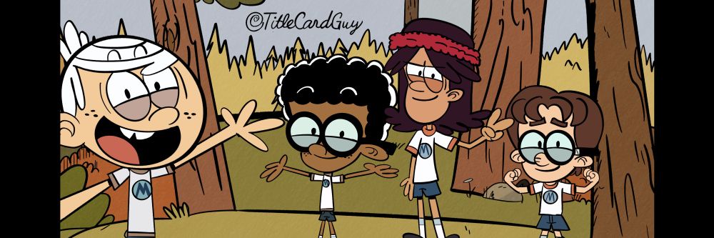 Team Tick, Lincoln, Clyde, Marshall and Iggy Fro The Loud House Summer Camp Arc Adventures Banner
