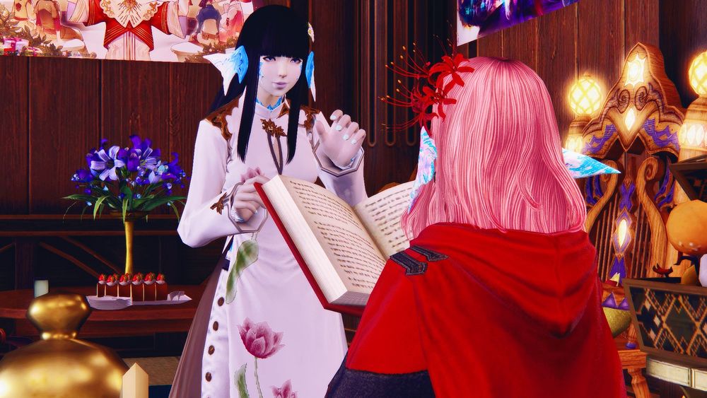 Alternative angle to focus more on Yukime's face. She's smiling while talking.