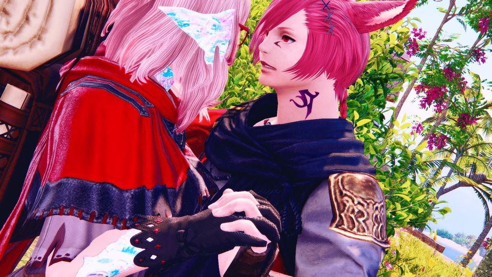 Raha hesitates, lips parted slightly.