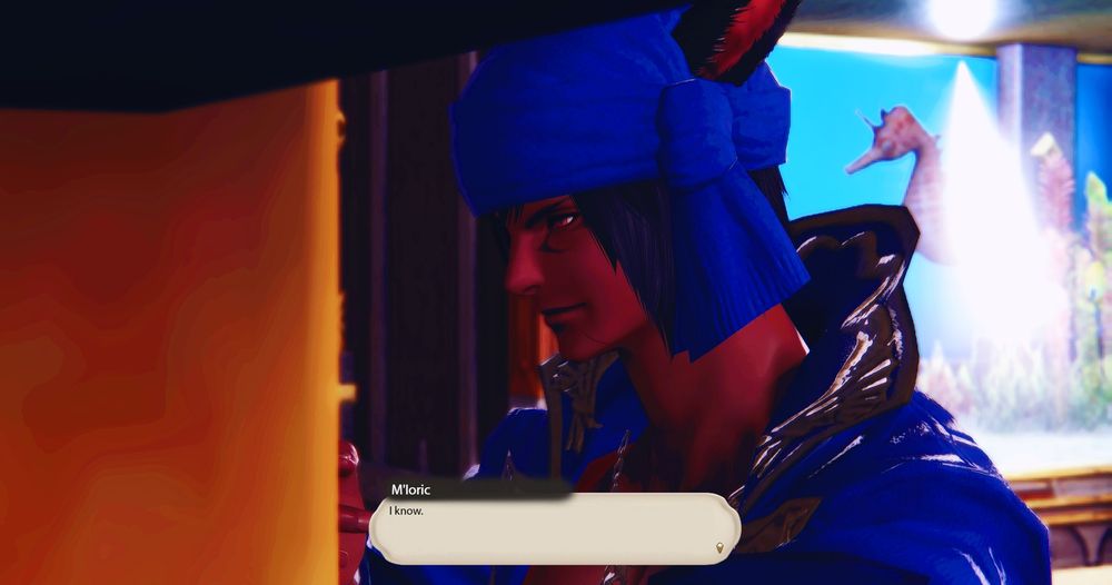 M'loric smirks.

M'loric: I know.