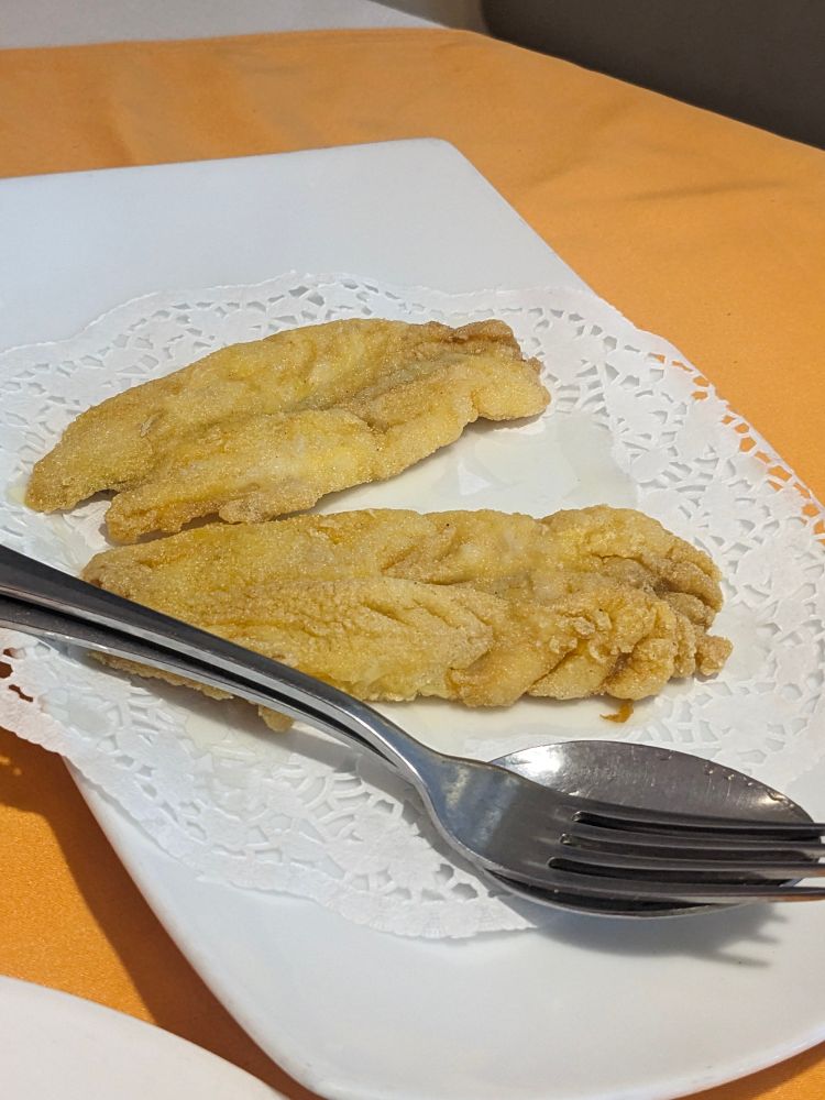 Fried filets of Bombay duck (bombil)