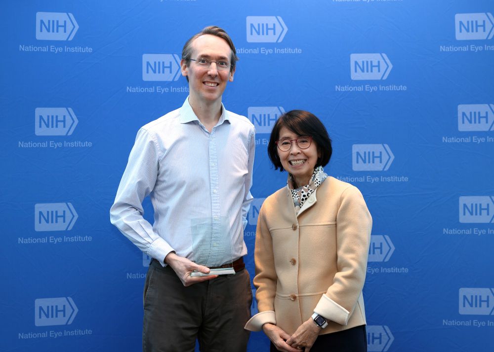 Photo from National Eye Institute Director's Awards ceremony (Tiarnan Keenan, Emily Chew)