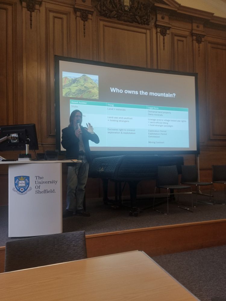 Gustav Kalm presenting his paper