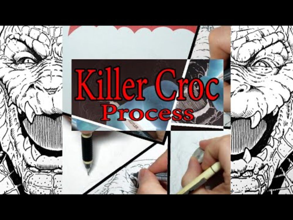 Killer Croc Sketch Cover process