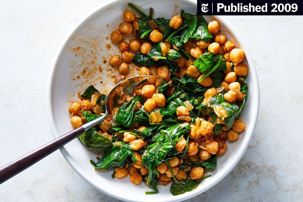 Chickpeas With Baby Spinach (Published 2009)