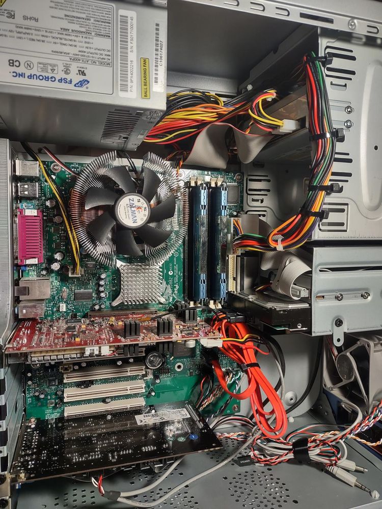 Interior of a computer
