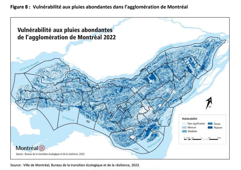 Colour-coded map of Montreal Island
