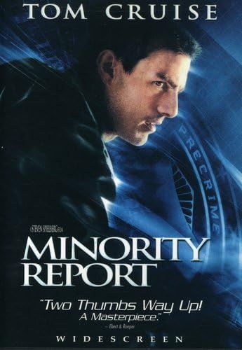 Theatrical release poster for the movie Minority Report, featuring Tom Cruise.