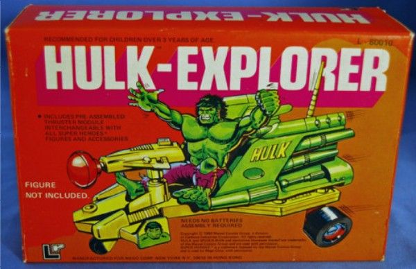 The Incredible Hulk drives the Hulk-Explorer toy!  (Figure not included!)