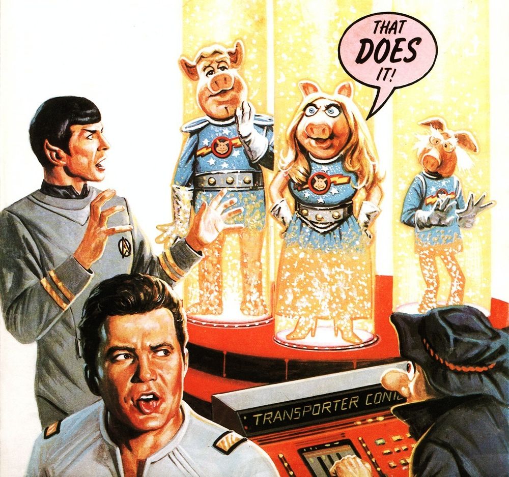 Star Trek Pigs In SPace cover for Crazy Magazine