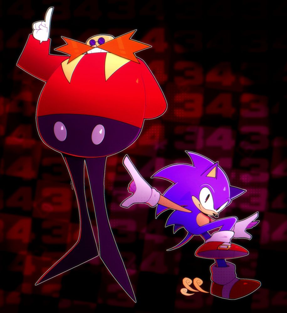 Art of sonic and eggman for the 34 year anniversary 