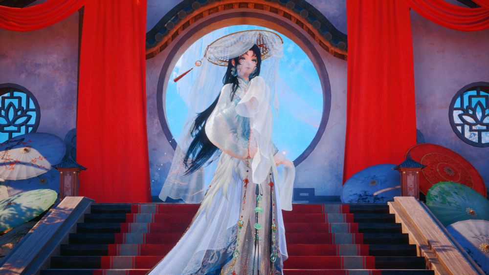 A daytime photo of Nikki/Nuan Nuan from Infinity Nikki