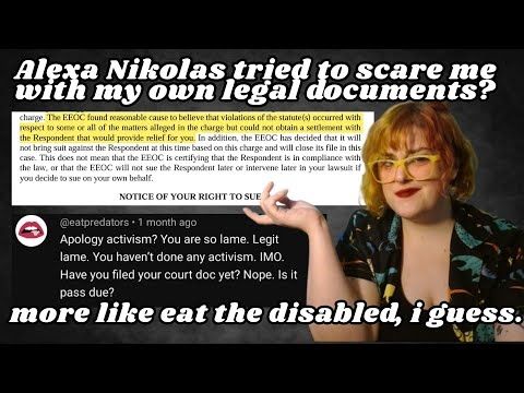 Alexa Nikolas tried to scare me with my own EEOC complaint?