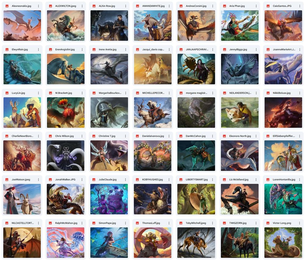 A bunch of art thumbnails - fantasy illustrations from my Mastering Imaginative Realism mentorship.